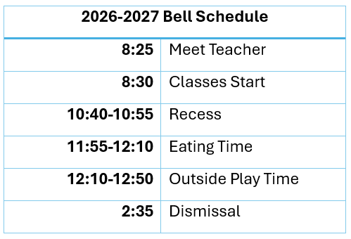 Bell Schedule Image