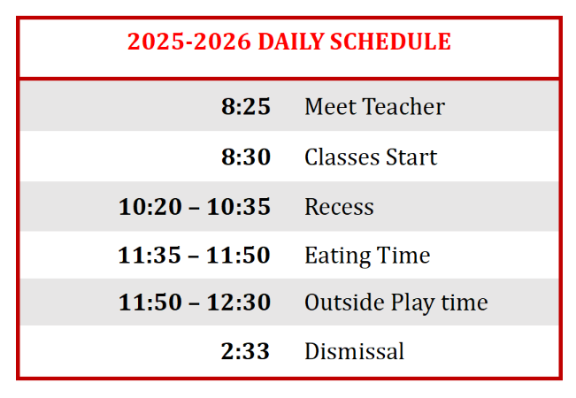 2025 timetable